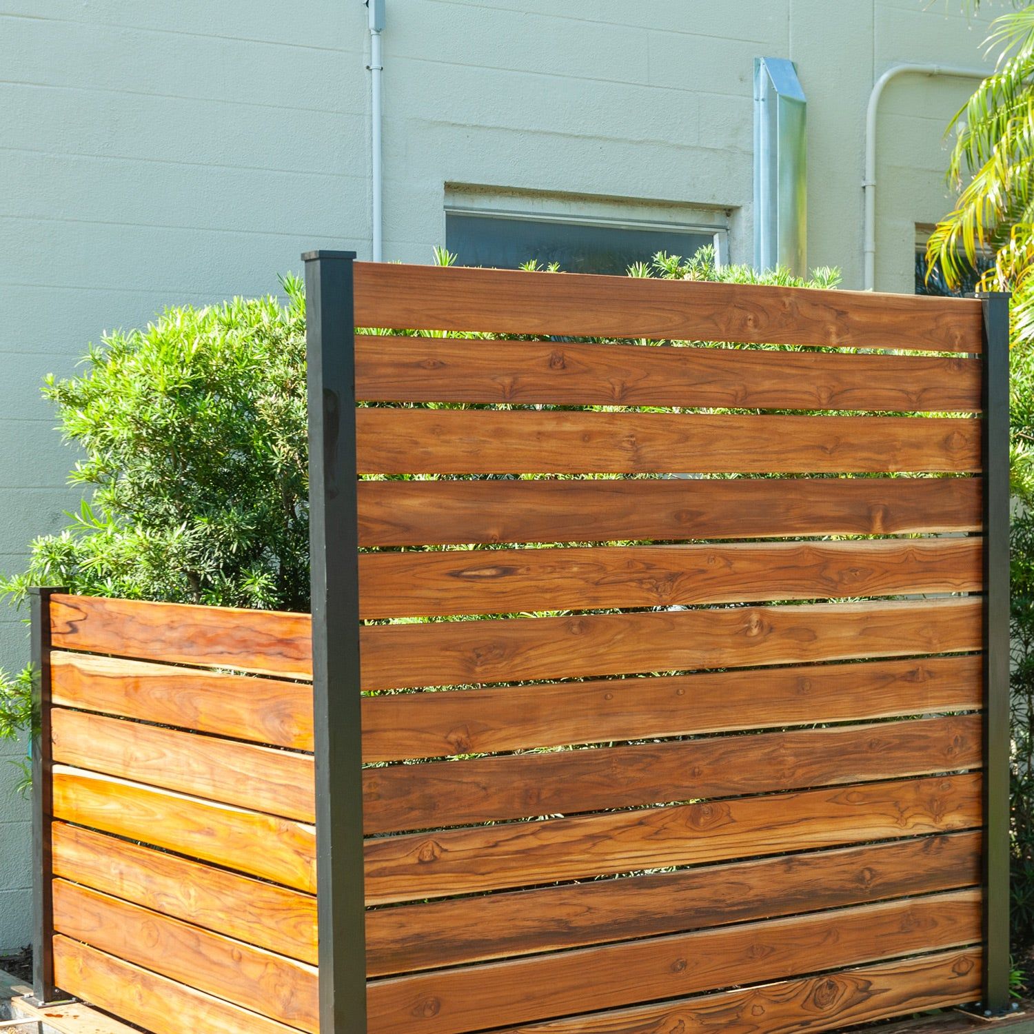 WPC FENCE PANEL WOOD TEXTURE CLASSIC TEAK 90MM product preview