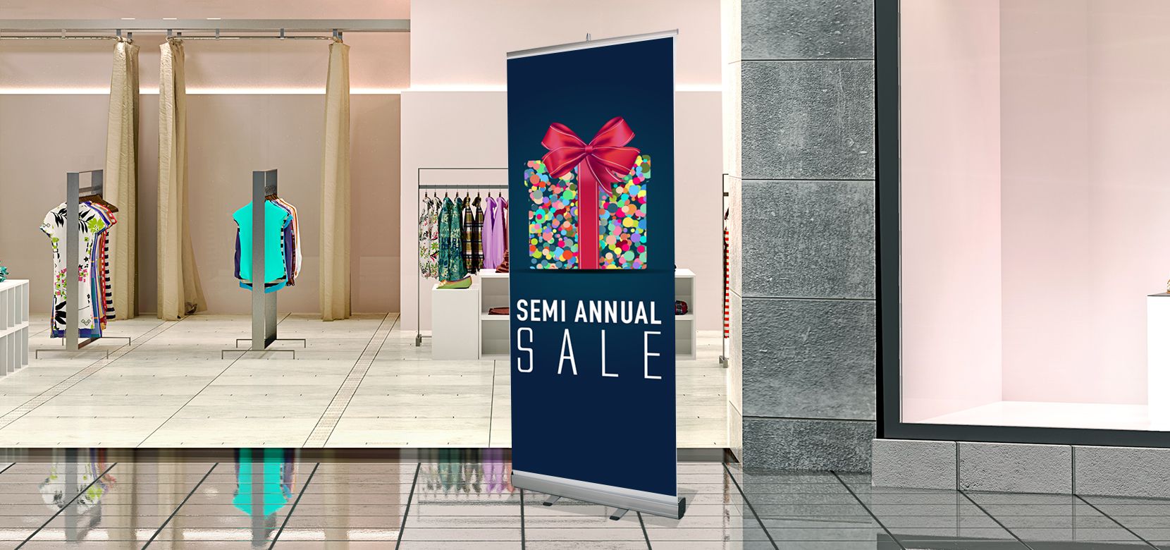 ROLL UP SINGLE SIDE DISPLAY STAND 33.4" X 78.7" (RP8) product preview