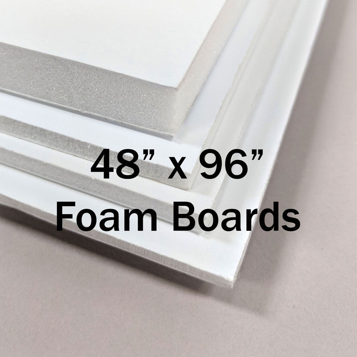 WHITE FOAMBOARD CLAYCOATED 48" X 96" product photo