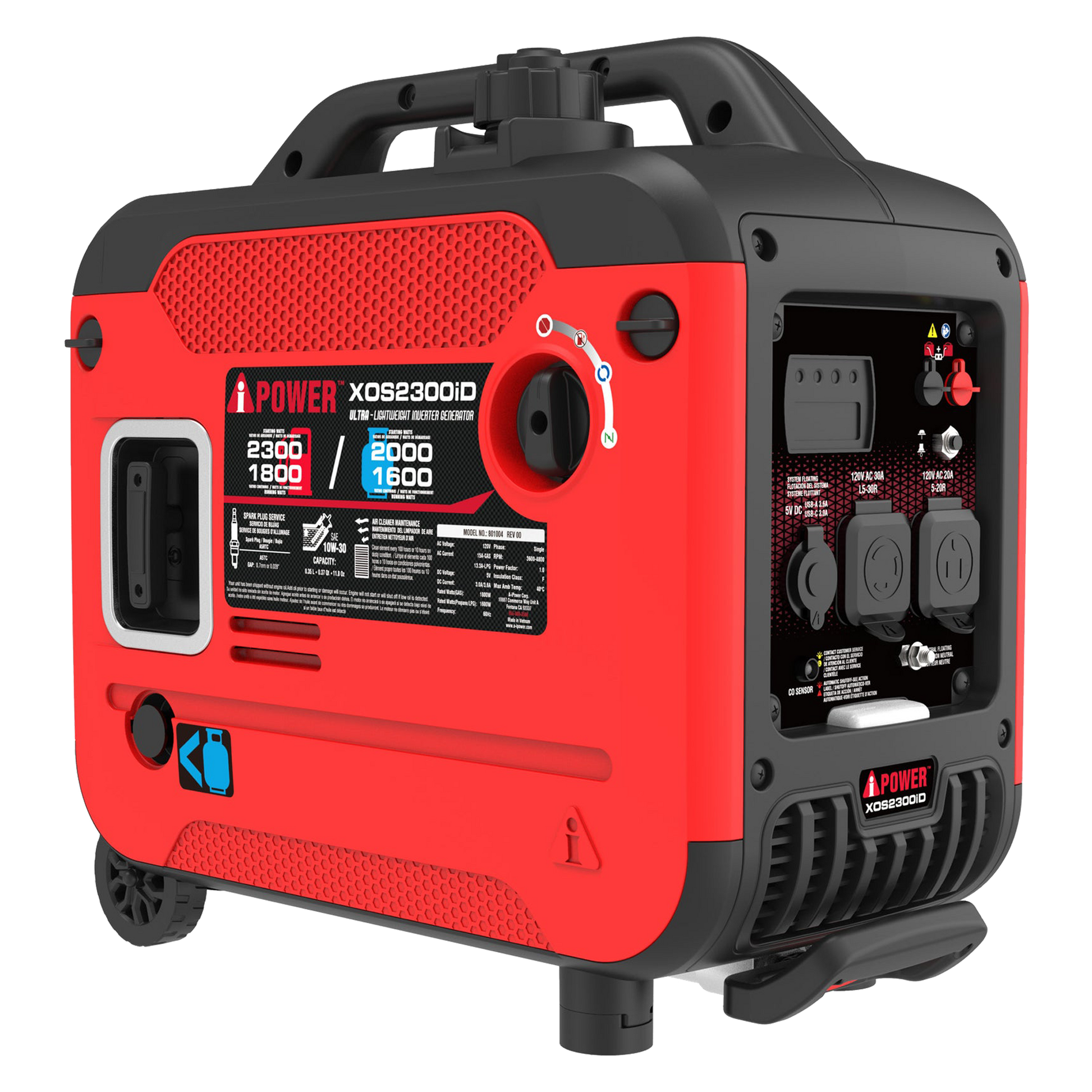 GENERATOR, GASOLINE, 2200W, 163CC, 1110V/220V product preview