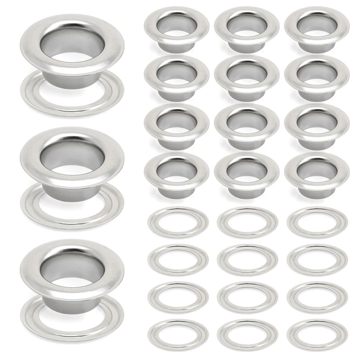 GROMMET 10MMCHROME-100PACK (SMALLER) product photo
