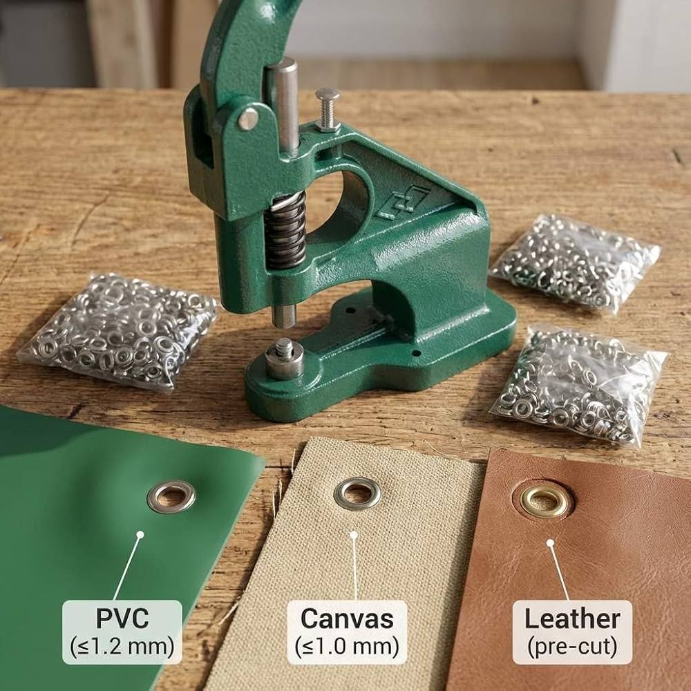 MANUAL GROMMET PUNCH MACHINE - (GREEN) product photo