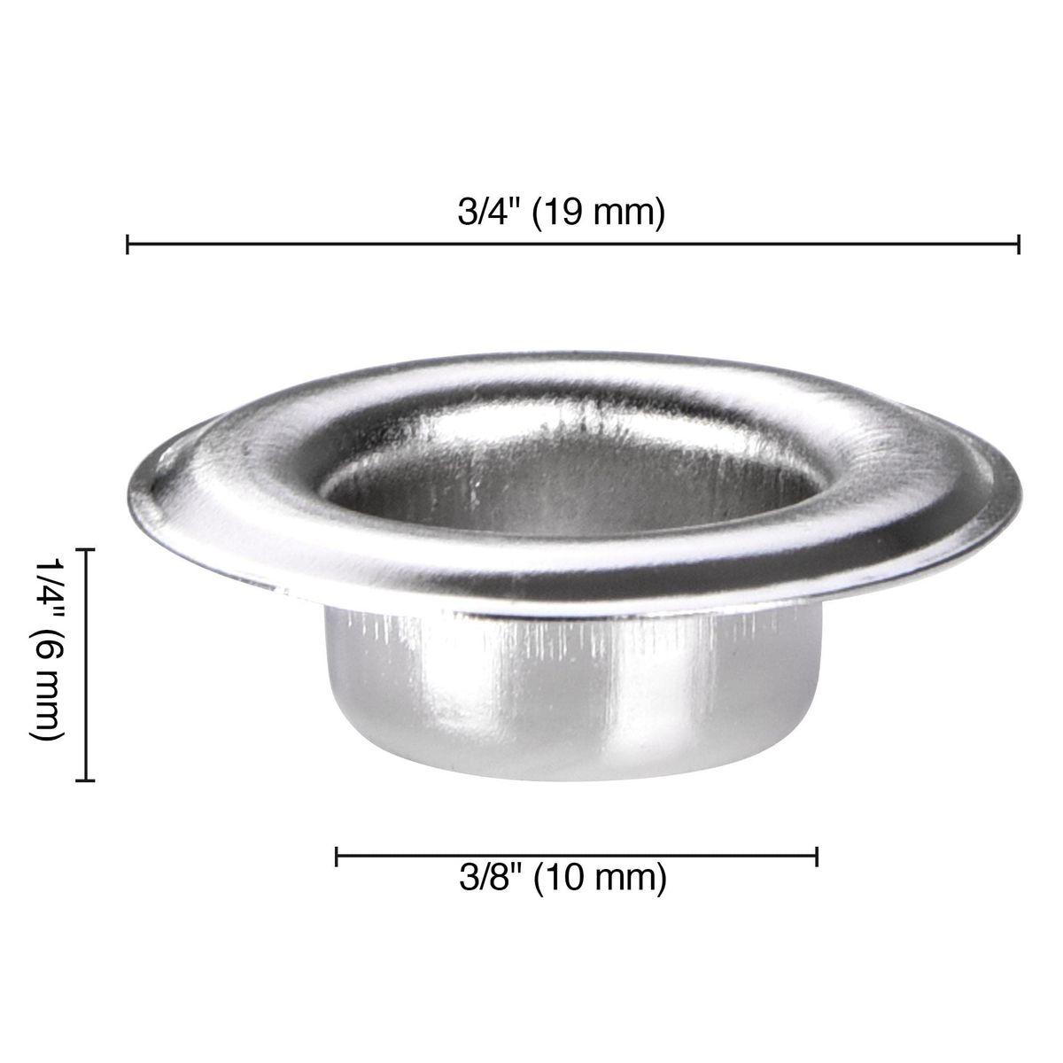 10MM STAINLESS STEEL GROMMETS FOR SEMI-AUTO MACHINE-PACK-500 product photo