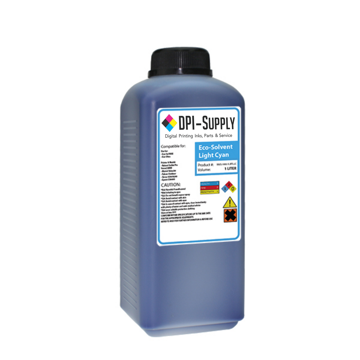 COMPATIBLE INK ECO SOLVENT 1 LITRE (GINK) - CYAN product photo