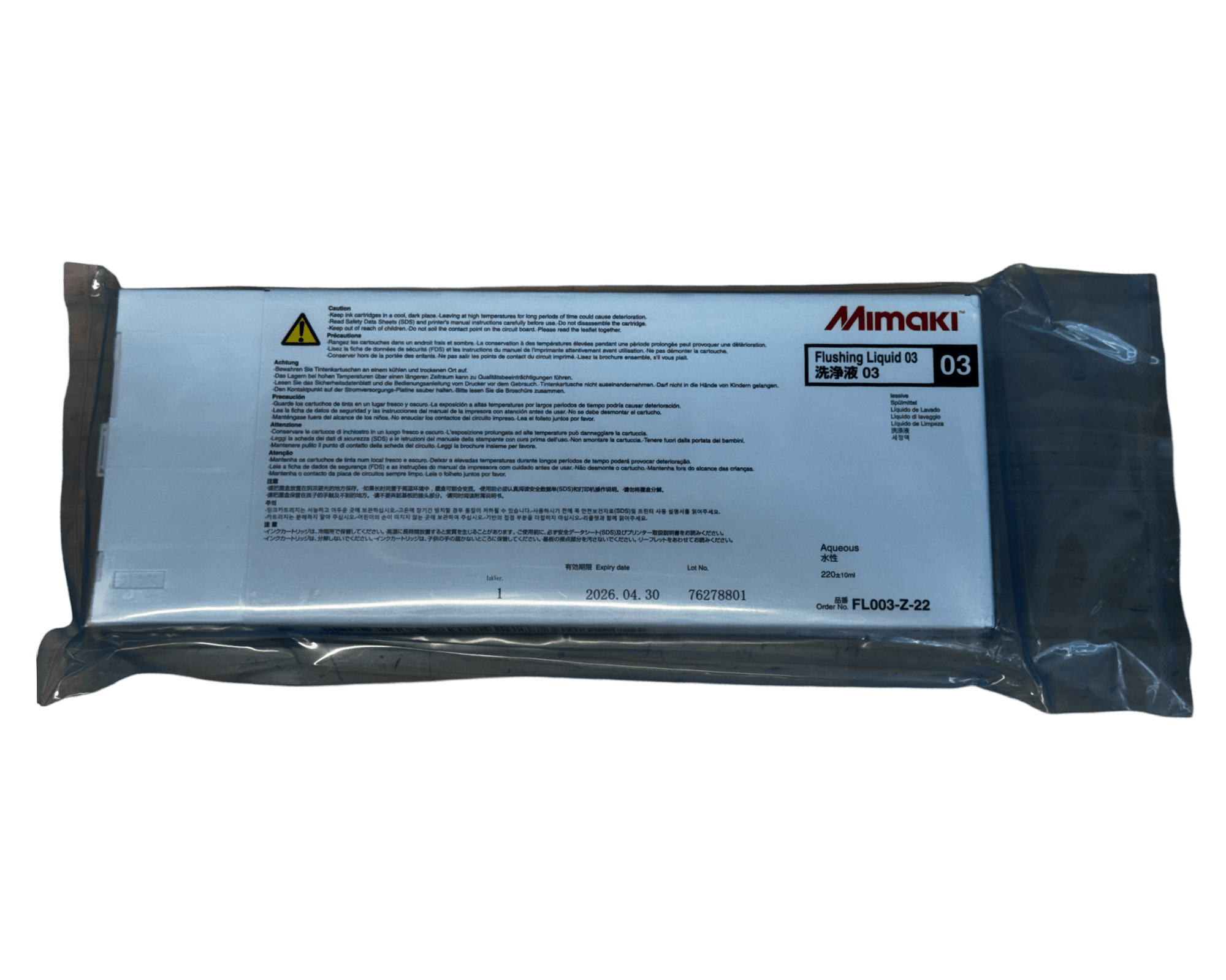 DTV-FLUSHING LIQUID 03, C-FL003-Z-22-1 product preview