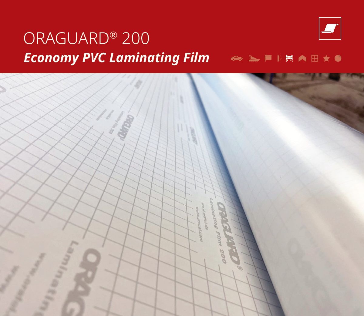 ORACAL 210G-54, PVC LAMINATE FILM GLOSS 2.5mil (Clear, permanent adhesive) product photo