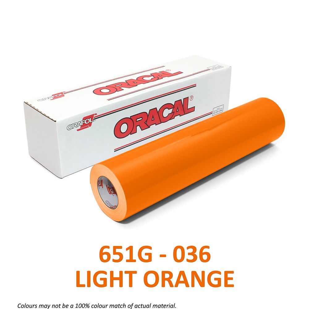 ORACAL 651-24-036, LIGHT ORANGE 24" product photo