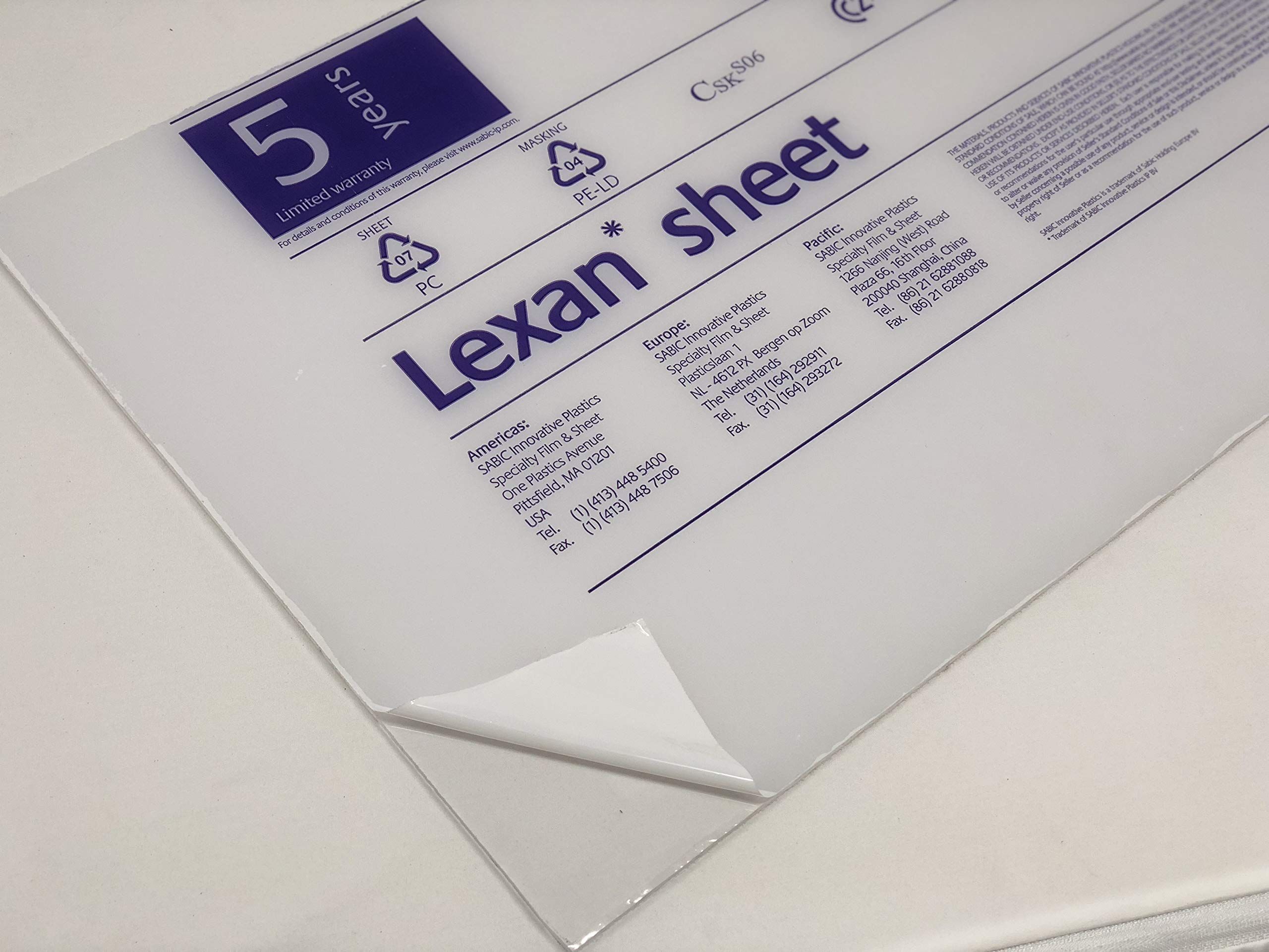 LEXAN (POLYCARBONATE)1/8"X8'X4' CLEAR product preview