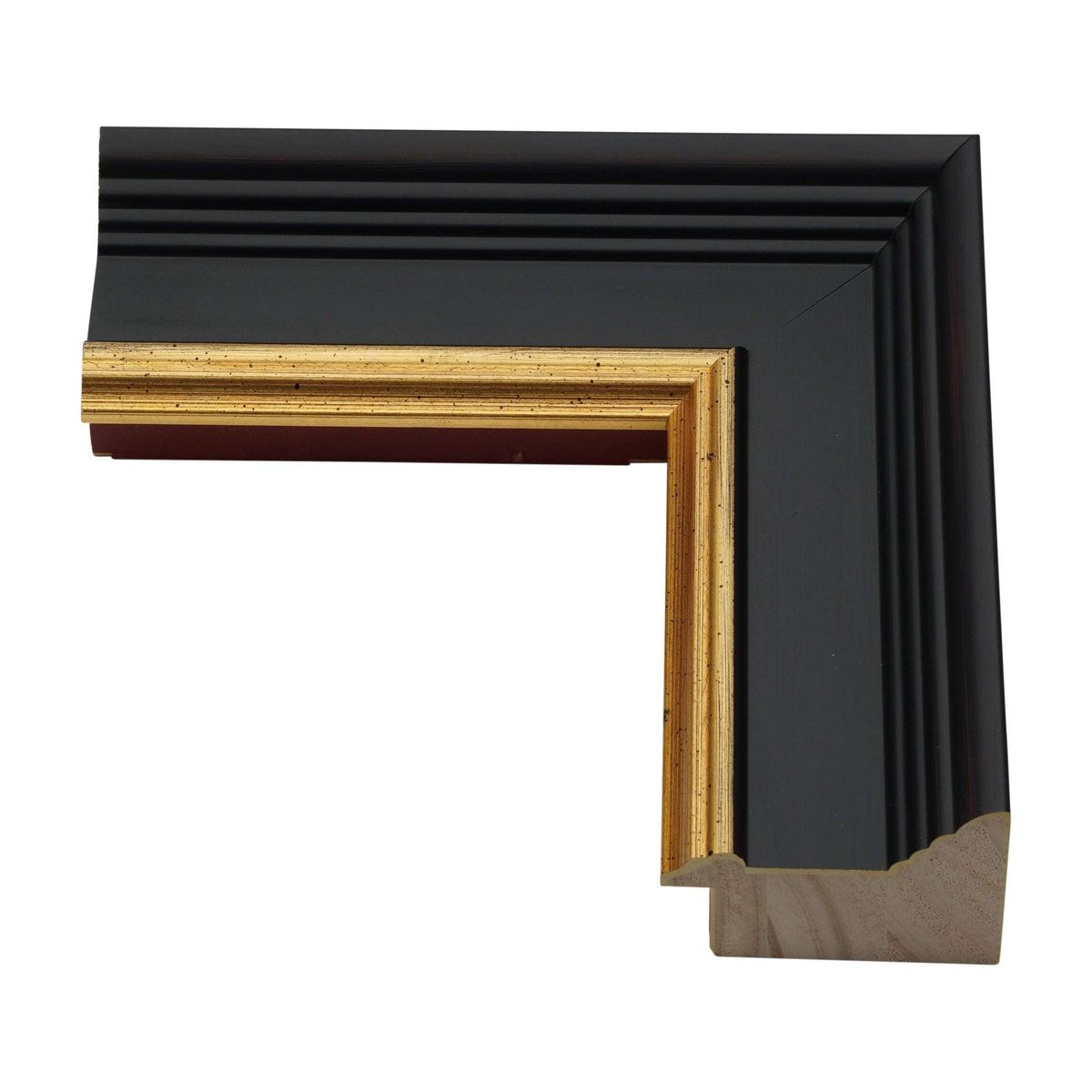 R465 MOULDING 1 5/8" BLACK W/GOLD FLOAT product photo