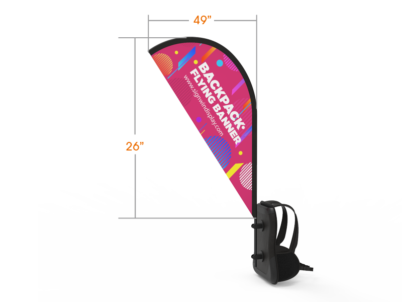 UNI-C16A BACKPACK FLYING FLAG, TEARDROP TYPE (U) product preview