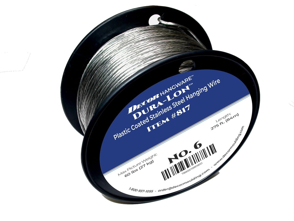 DURA-LON PLASTIC COATED PICTURE WIRE #6  5LB product preview
