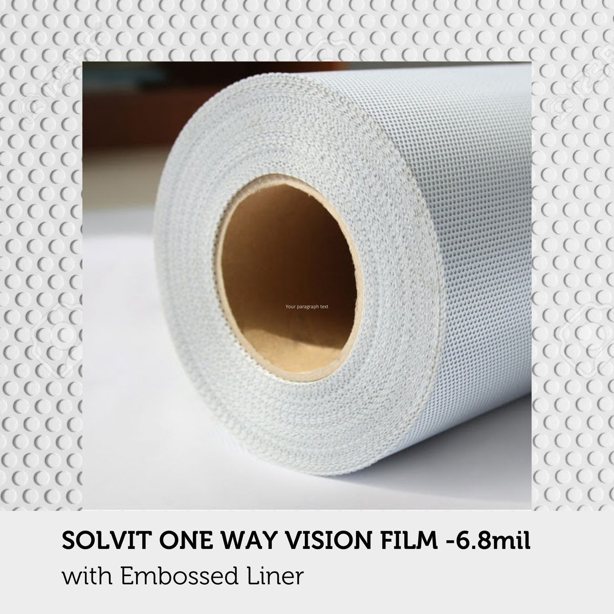 SOLVIT OPTICALLY CLEAR VINYL 54" X100' product photo