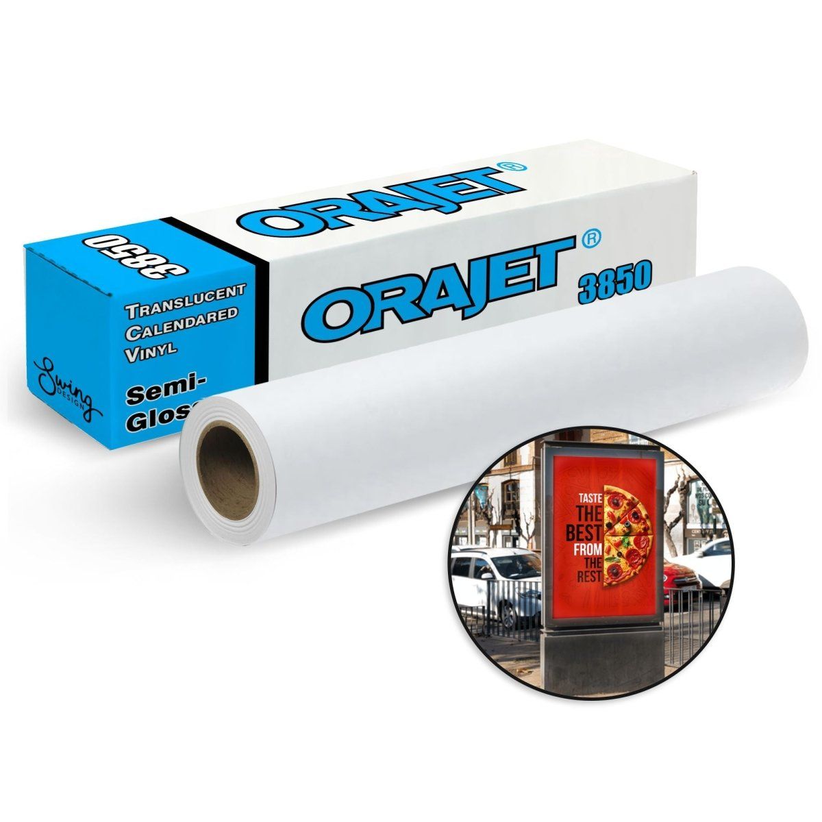 TRANSLUCENT SEMI-GLOSS PRINTABLE VINYL 54" product photo