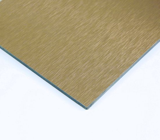 ACP BRUSHED GOLD/WHITE ALUMINUM COMPOSIT 8' X 4' product photo