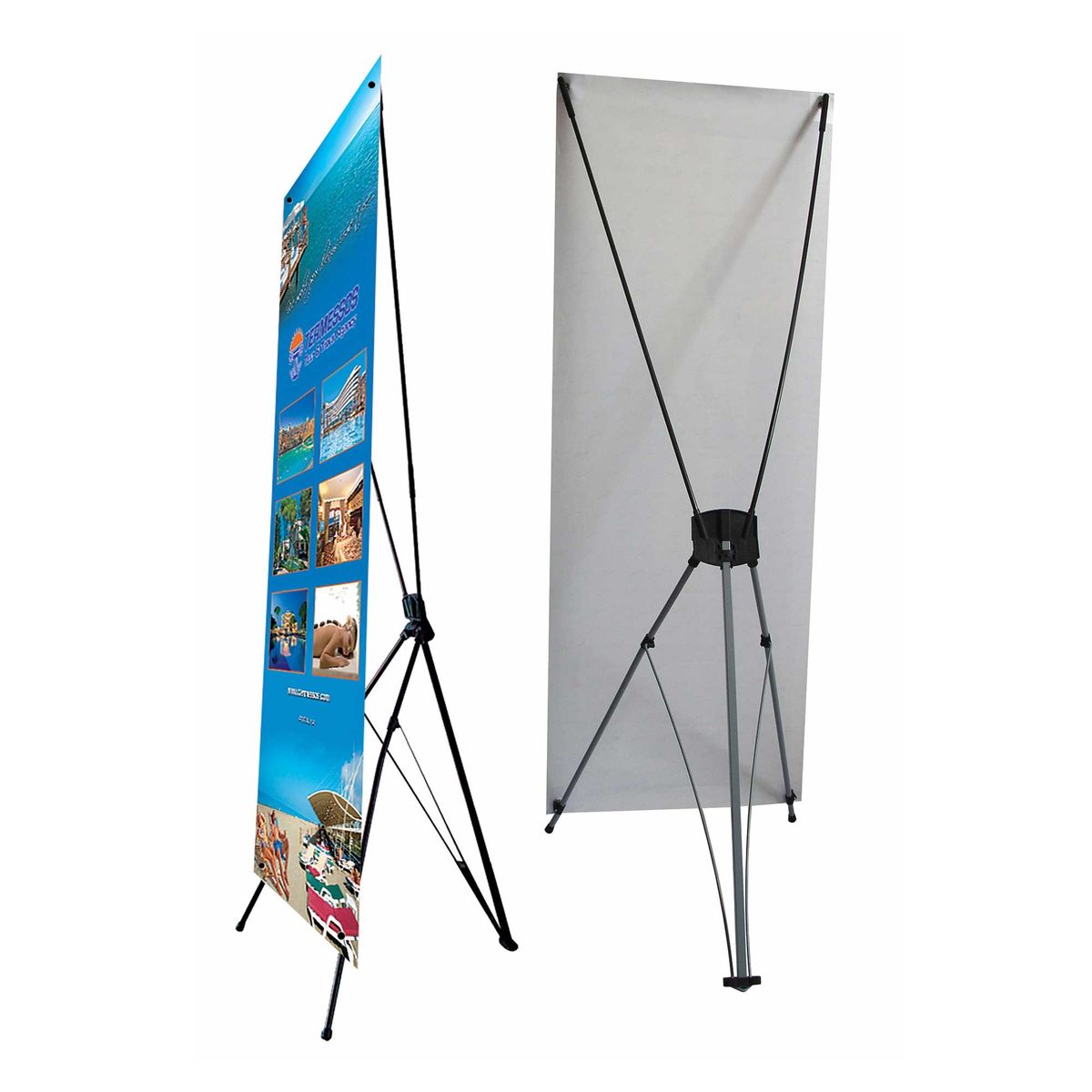 X-BANNER STAND FIBERGLASS+STEEL PARTS 47"X78.74" product photo