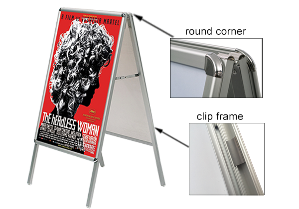 A FRAME ALUMINUM DOUBLE SIDED STAND 23 3/4' X 33 1/4' (CH) product preview