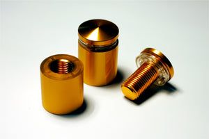 ALUMIUNUM STANDOFF, DIA: 3/4" X 3/4" GOLD ANODIZED FINISH product preview
